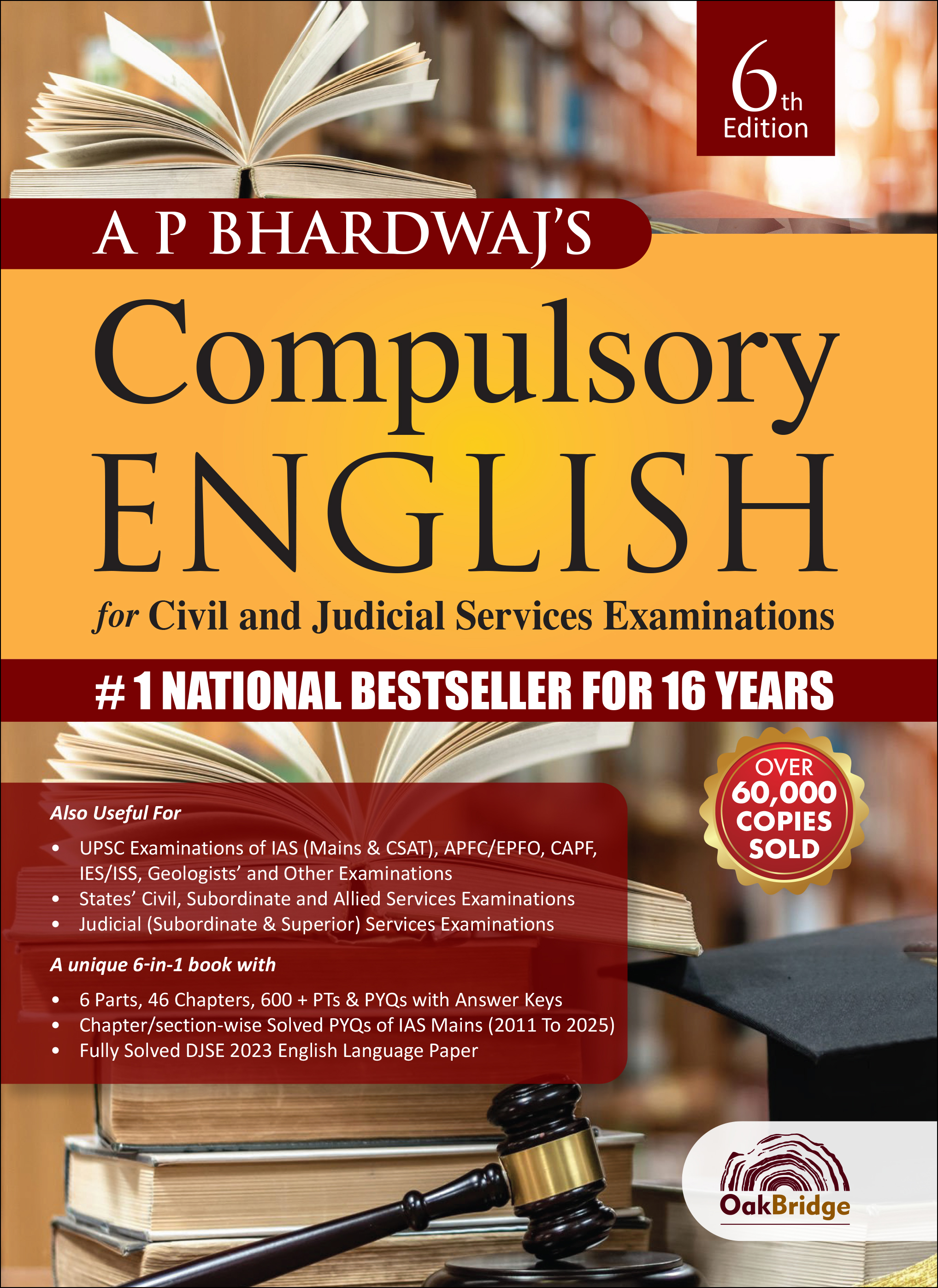 Compulsory English for IAS (Mains) Examination 6/e — book cover, by A P Bhardwaj
