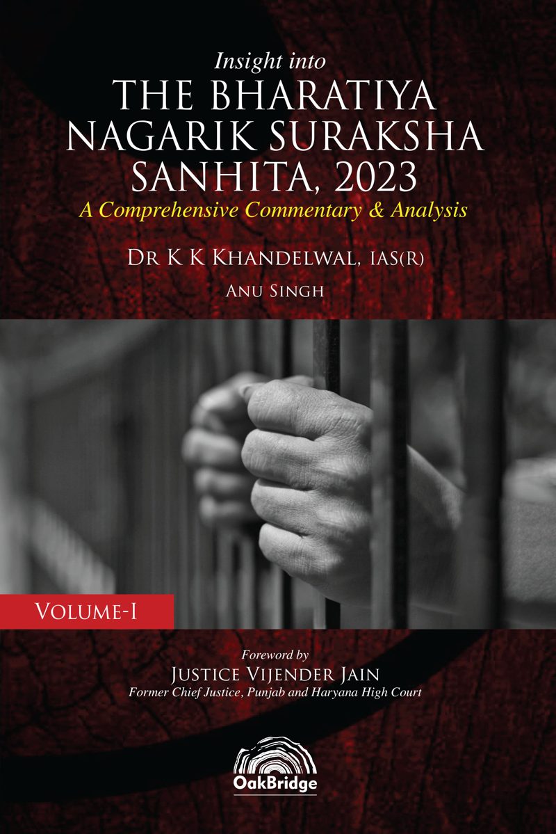 Insight into the Bharatiya Nagarik Suraksha Sanhita, 2023 (set of 2 vols) — book cover, by K K Khandelwal