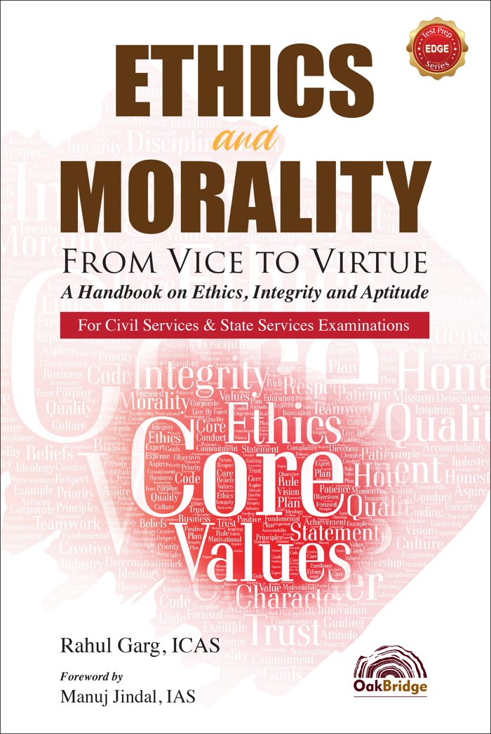 Ethics and Morality : From Vice to Virtue — book cover, by Rahul Garg
