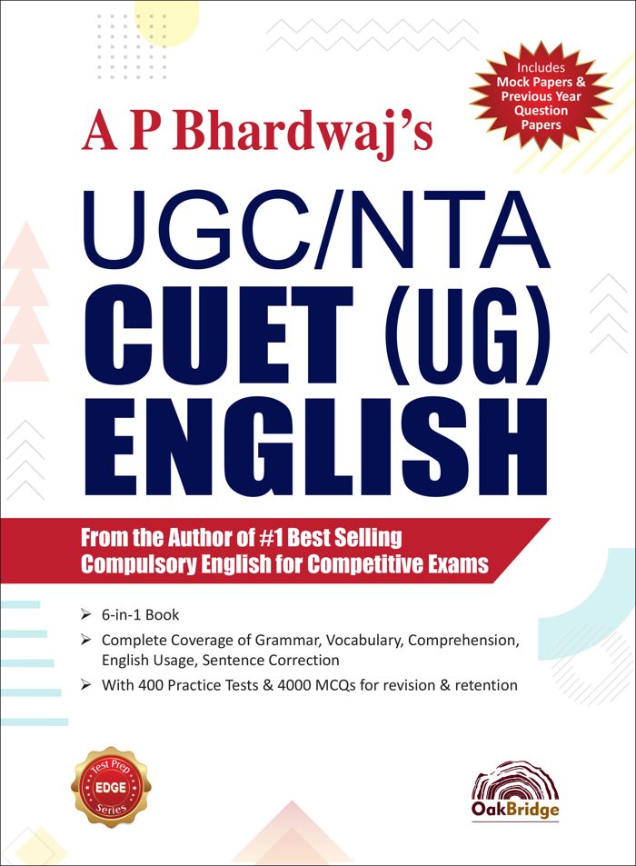 UGC/NTA CUET (UG) English — book cover, by AP Bhardwaj